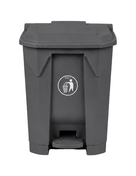 Commercial Pedal Waste Bin 30L Grey HDPE 430 x 402 x 436mm | Professional CS25XDL30K7GREY