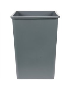 Commercial Open Top Waste Bin 130L Grey LDPE 495 x 495 x 702mm | Professional CS25XDL130BGREY