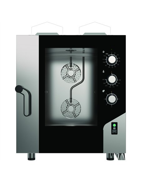 Commercial Gas Combi Oven 7 x GN 1/1 Electromechanical Controls Direct Steam | Professional CS25MKF711GSM