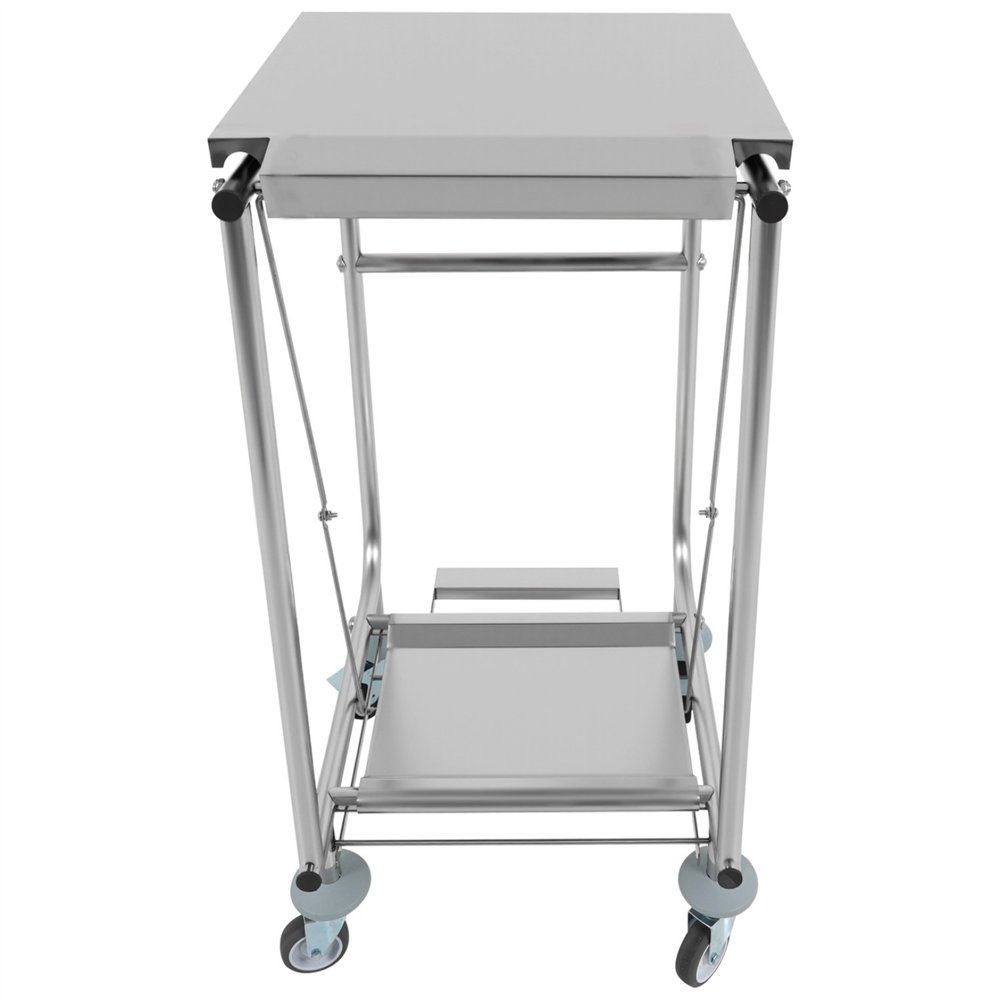 Commercial Stainless Steel Waste Bag Holder Trolley with Lid 580×470×960mm | Professional CS25STBH03