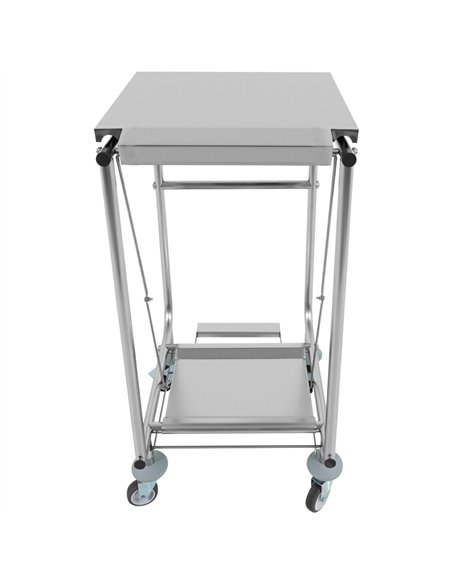 Commercial Stainless Steel Waste Bag Holder Trolley with Lid 580×470×960mm | Professional CS25STBH03