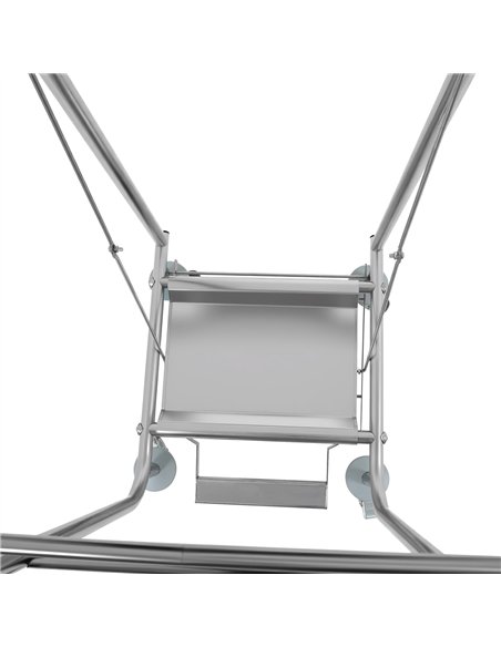 Commercial Stainless Steel Waste Bag Holder Trolley with Lid 580×470×960mm | Professional CS25STBH03