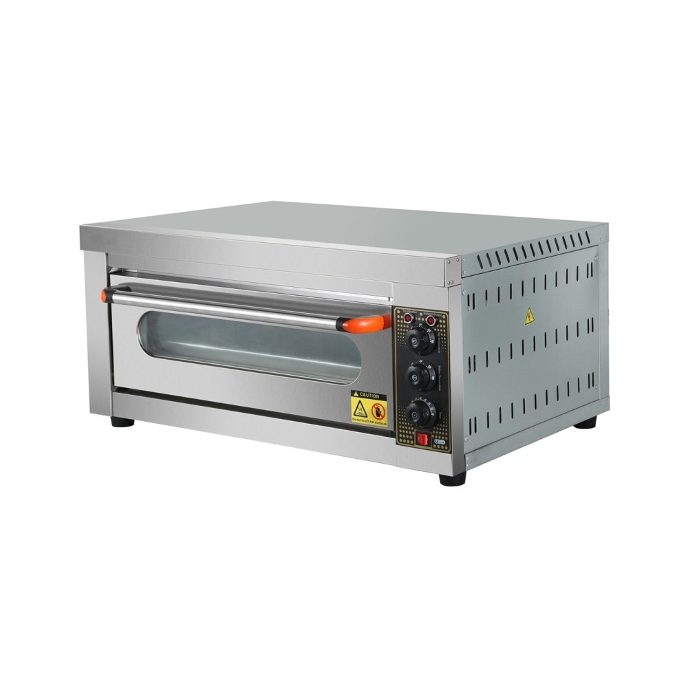 Professional Commercial Electric Bakery Oven with 1 Chamber, 4000W, 400x600mm Tray, Stainless Steel - Ideal for Catering Busines