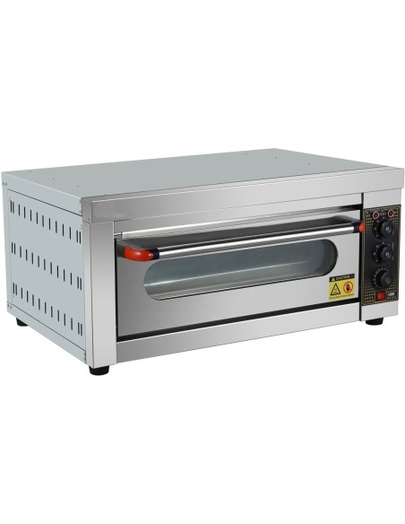Professional Commercial Electric Bakery Oven with 1 Chamber, 4000W, 400x600mm Tray, Stainless Steel - Ideal for Catering Busines