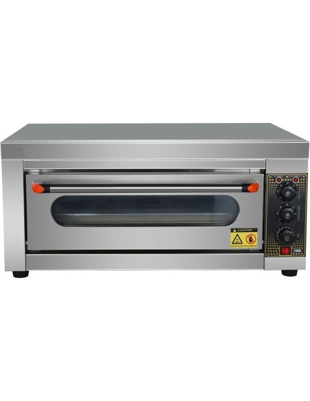 Professional Commercial Electric Bakery Oven with 1 Chamber, 4000W, 400x600mm Tray, Stainless Steel - Ideal for Catering Busines
