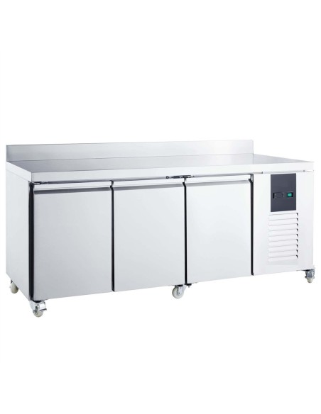 Professional Commercial Freezer Counter with 457L Capacity and 3 Stainless Steel Doors - Ideal for High-Volume Service Kitchens