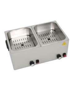 Professional Hot Dog / Sausage Warmer with Hinged Covers, 2 x 8 Litres - Ideal for Commercial Kitchens 2
