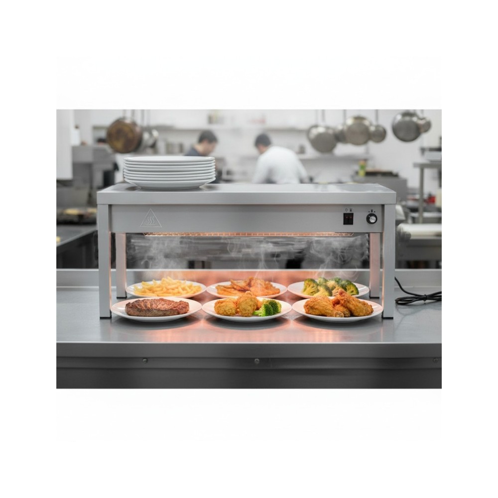 Professional Single Tier Heated Gantry with Heat Bridge 1200×335×350mm - Ideal for Commercial Kitchens