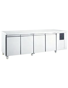 Professional 608 Ltr 4 Door Stainless Steel Freezer Counter With Flat Top for Commercial Kitchens