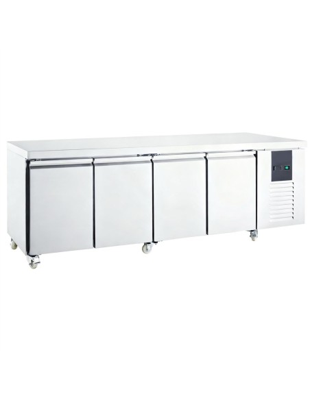 Professional 608 Ltr 4 Door Stainless Steel Freezer Counter With Flat Top for Commercial Kitchens