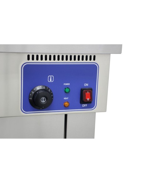 Professional Stainless Steel Floor Standing Food & Chip Scuttle Warmer with Explosion-Proof Heat Lamp for Commercial Kitchens, 7