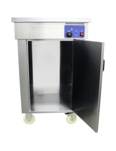 Professional Stainless Steel Floor Standing Food & Chip Scuttle Warmer with Explosion-Proof Heat Lamp for Commercial Kitchens, 7 2