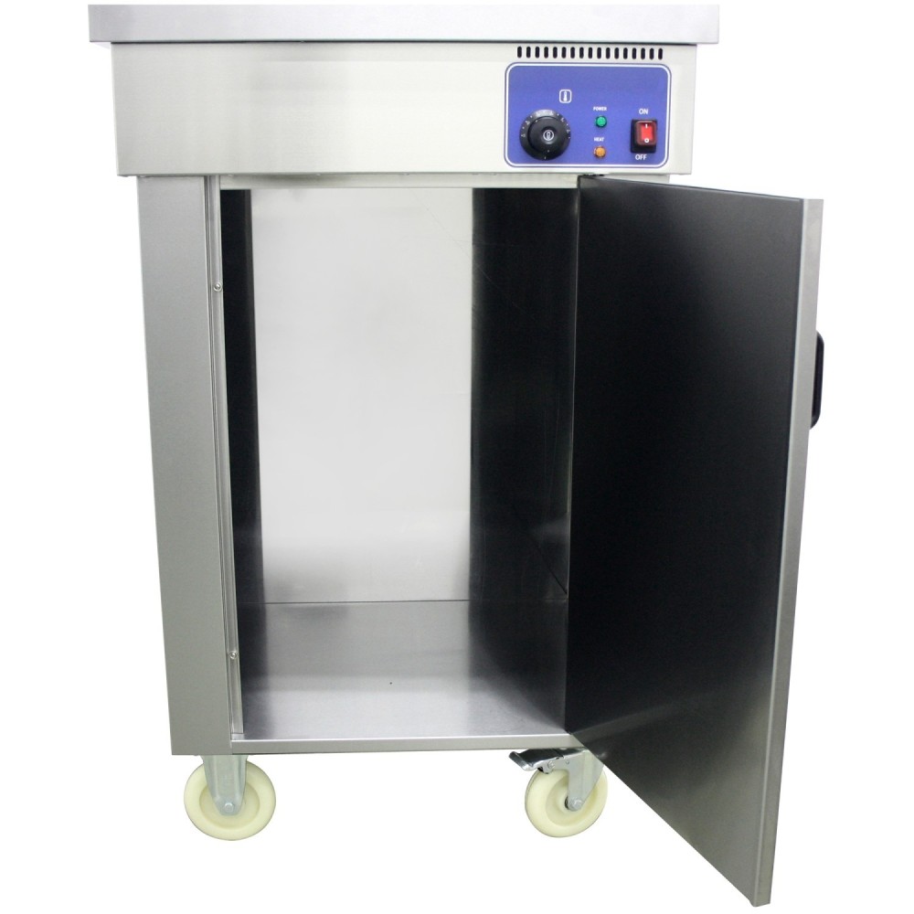 Professional Stainless Steel Floor Standing Food & Chip Scuttle Warmer with Explosion-Proof Heat Lamp for Commercial Kitchens, 7
