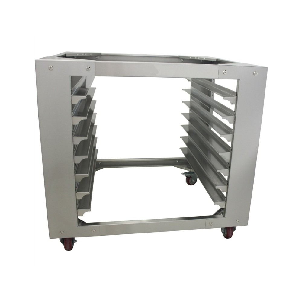 Professional Stainless Steel 7-Layer Mobile Combi/Convection Oven Base with GN Pan Rack for Commercial Kitchens, Fits GN 1/1 Pan
