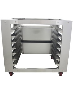 Professional Stainless Steel 7-Layer Mobile Combi/Convection Oven Base with GN Pan Rack for Commercial Kitchens, Fits GN 1/1 Pan