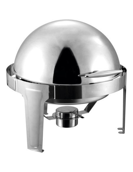 Roll top Chafer Round Stainless steel Mirror polish 6 litres | Stalwart DA-RA2101B
