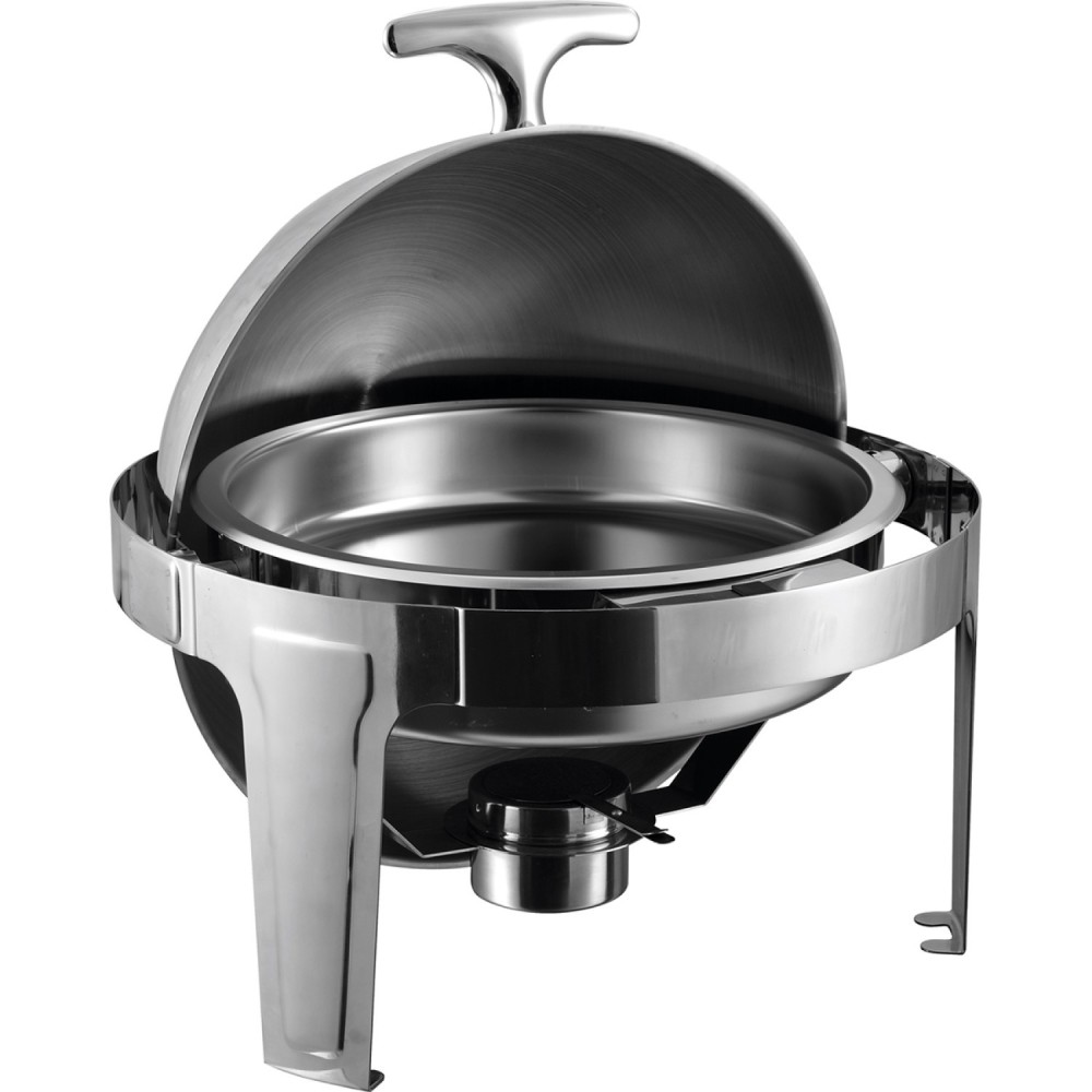 Roll top Chafer Round Stainless steel Mirror polish 6 litres | Stalwart DA-RA2101B