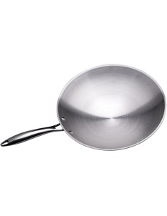 Professional Wok Pan Premium Round bottom Stainless steel 13.5''/340mm | DA-TP13410