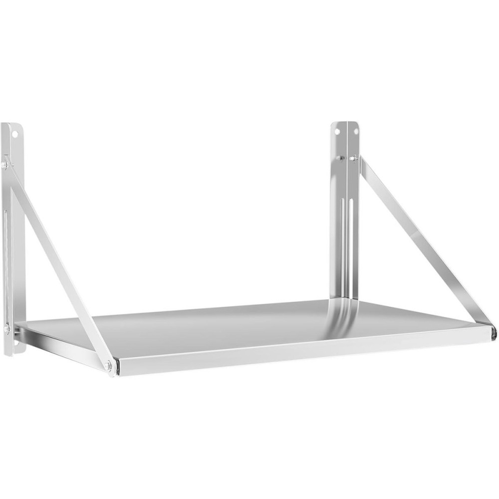 Board Style Foldable Wall Shelf Stainless Steel 800x450mm | Stalwart DA-330906
