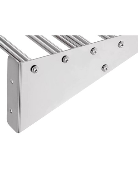 Tubular Wall shelf Stainless steel 1200x320x140mm | Stalwart WHRT120