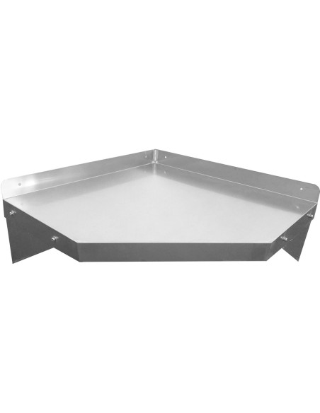 Wall Shelf Corner unit Stainless steel 1000x1000x300mm | Stalwart DA-WSCN10030