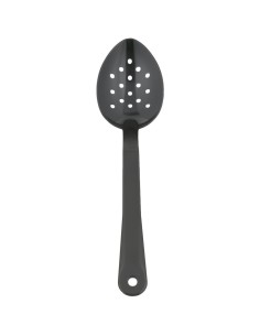 11&quot Buffet Catering Perforated Serving Spoon Black Polycarbonate| DA-SSPC11P