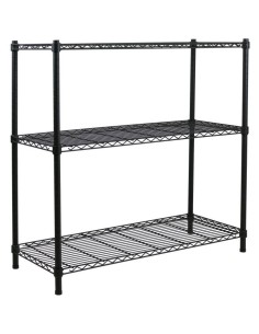 Commercial Shelving unit 3 tier 750kg Width 900mm Depth 450mm Black wire | Stalwart DA-AMJ304