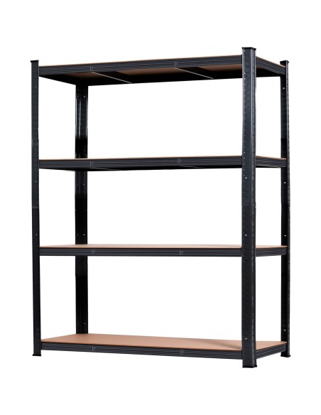Industrial Shelving Unit Heavy duty 1600x600x1800mm 4 shelves 250 kg/shelf Black | Stalwart DA-KLT160P