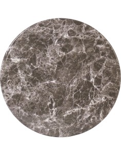 Seamless Round Table Top Black Marble 30" | Stalwart DA-TT30RBLACKMARBLE
