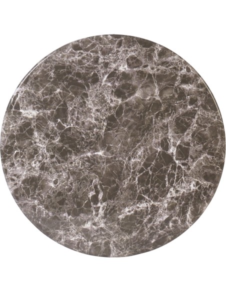 Seamless Round Table Top Black Marble 30" | Stalwart DA-TT30RBLACKMARBLE