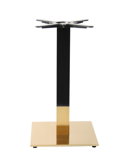 Black &amp Gold Table base Square 400mm Standard height | Stalwart DA-E007