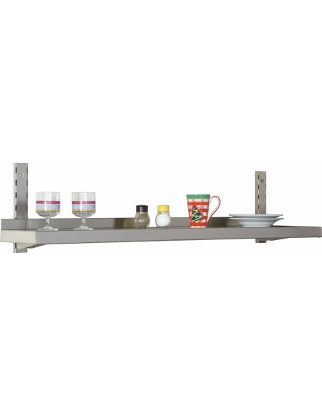Wall shelf 1 level 1800x400mm Stainless steel | DA-THWBS1R184