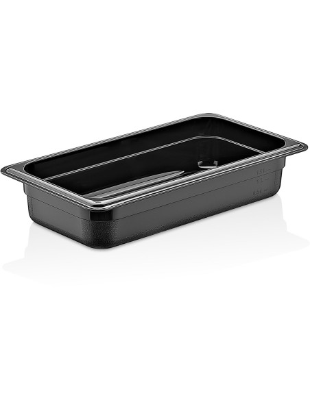 Polypropylene Gastronorm Pan GN1/3 Depth 65mm Black | Stalwart DA-GNPP1365B
