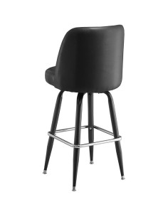 Black Bucket Barstool with Vinyl Seat | Stalwart DA-GS6C0B 2