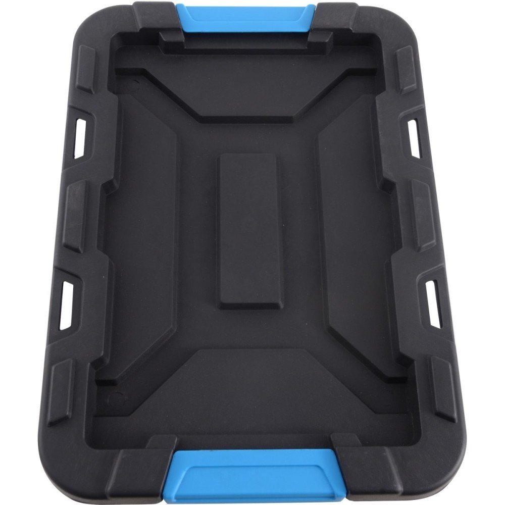 Pack of 8 Plastic Storage Box with Lid 55 litre 590x385x385mm Polypropylene | Stalwart DA-H0055K