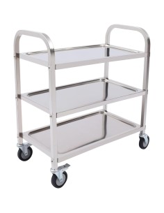 Commercial Serving/Service/Clearing Trolley Stainless steel 3 tier 950x500x940mm | Stalwart DA-19011