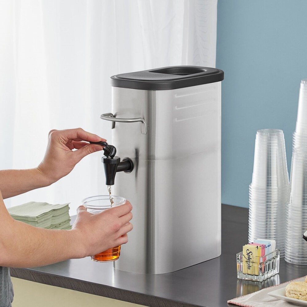 Commercial Stainless Steel Hot &amp Cold Beverage Dispenser 11.5 litres | Stalwart DA- CFTD3GS