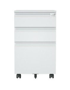 Professional Mobile Filing & Storage Cabinet 3 drawer 390x500x650mm Light Grey | Stalwart DA-SEMC1LIGHTGREY 2