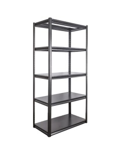 Commercial Shelving Unit 5 Tier 35kg 900x400x1830mm Black | Stalwart DA-SART256