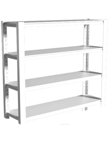 Commercial Shelving Unit 4 Tier 35kg 1000x500x1520mm White | Stalwart DA-SART262