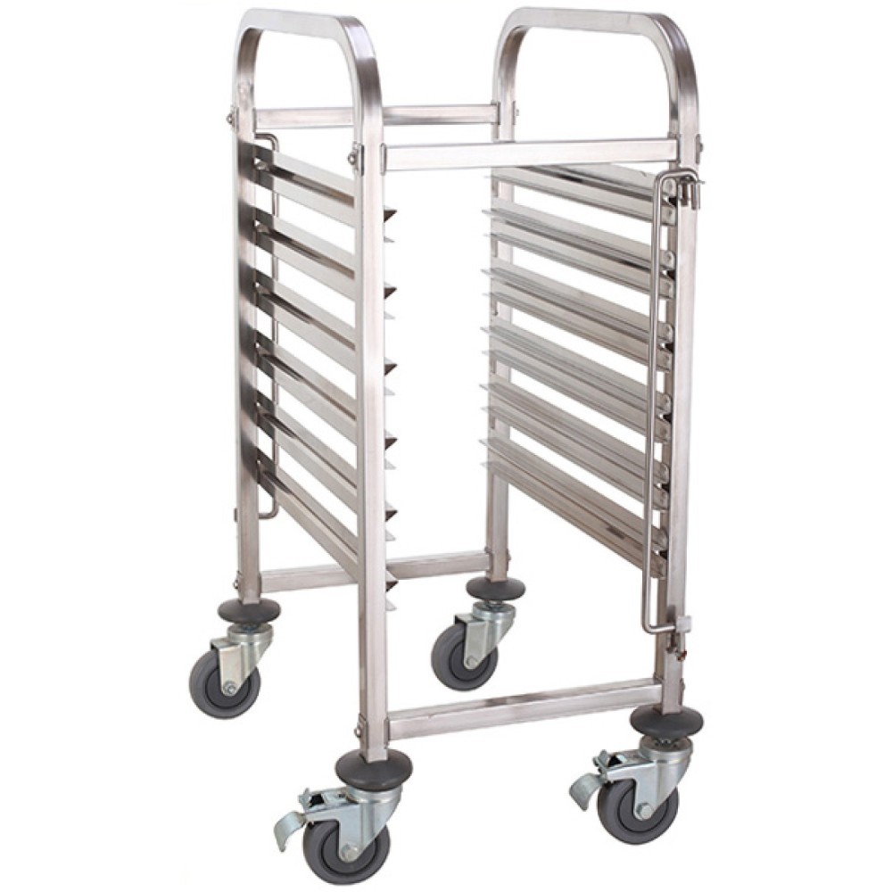 Racking Trolley 6 Tier for 600 x 400mm Bakery Sheets,  Pans, Trays. Stainless Steel | Stalwart Rack6406
