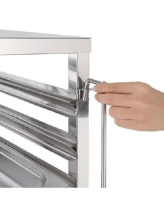 Racking Trolley 6 Tier for 600 x 400mm Bakery Sheets,  Pans, Trays. Stainless Steel | Stalwart Rack6406 2