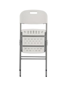 4pcs Folding Chairs White Plastic | Stalwart DA-HQY52 2