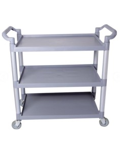 Professional Utility Trolley Multi-purpose 3 tier Grey1070x500x990mm | Stalwart DA-JYXUC407GREY