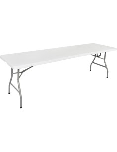 Folding Banquet Bench Table 8ft White 2400x760x740mm | Stalwart DA-HQZ240