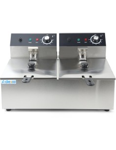 Commercial Fryer Double Electric 2x10 litre 5kW Countertop | Stalwart DA-HEF82 2