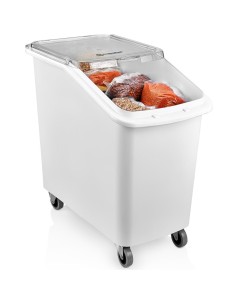 Mobile Ingredient Bin 60 litre Transparent lid | Stalwart DA-GIB03 2