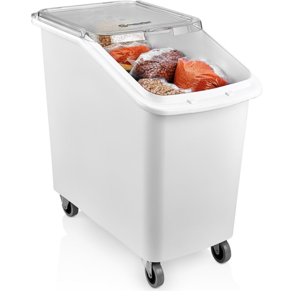 Mobile Ingredient Bin 60 litre Transparent lid | Stalwart DA-GIB03
