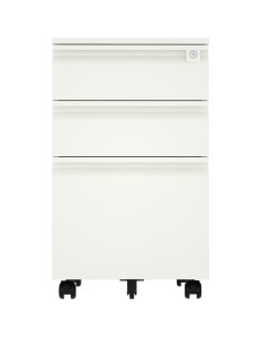 Professional Mobile Filing & Storage Cabinet 3 drawer 390x500x650mm White | Stalwart DA-SEMC1WHITE 2