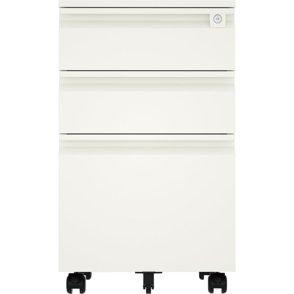 Professional Mobile Filing & Storage Cabinet 3 drawer 390x500x650mm White | Stalwart DA-SEMC1WHITE